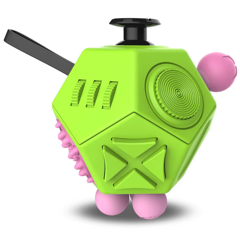 Fidget Cube EDC anti Stress Relief Toys Anxiety Antistress Sensory Fidgeting Dice Toy for Kids Adults Autism ADHD Focus 12 Sides